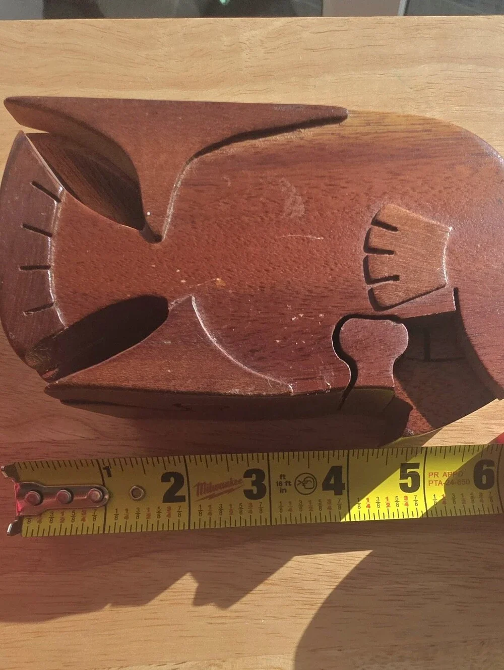 Handcrafted Wooden Fish Décor Puzzle - Brown